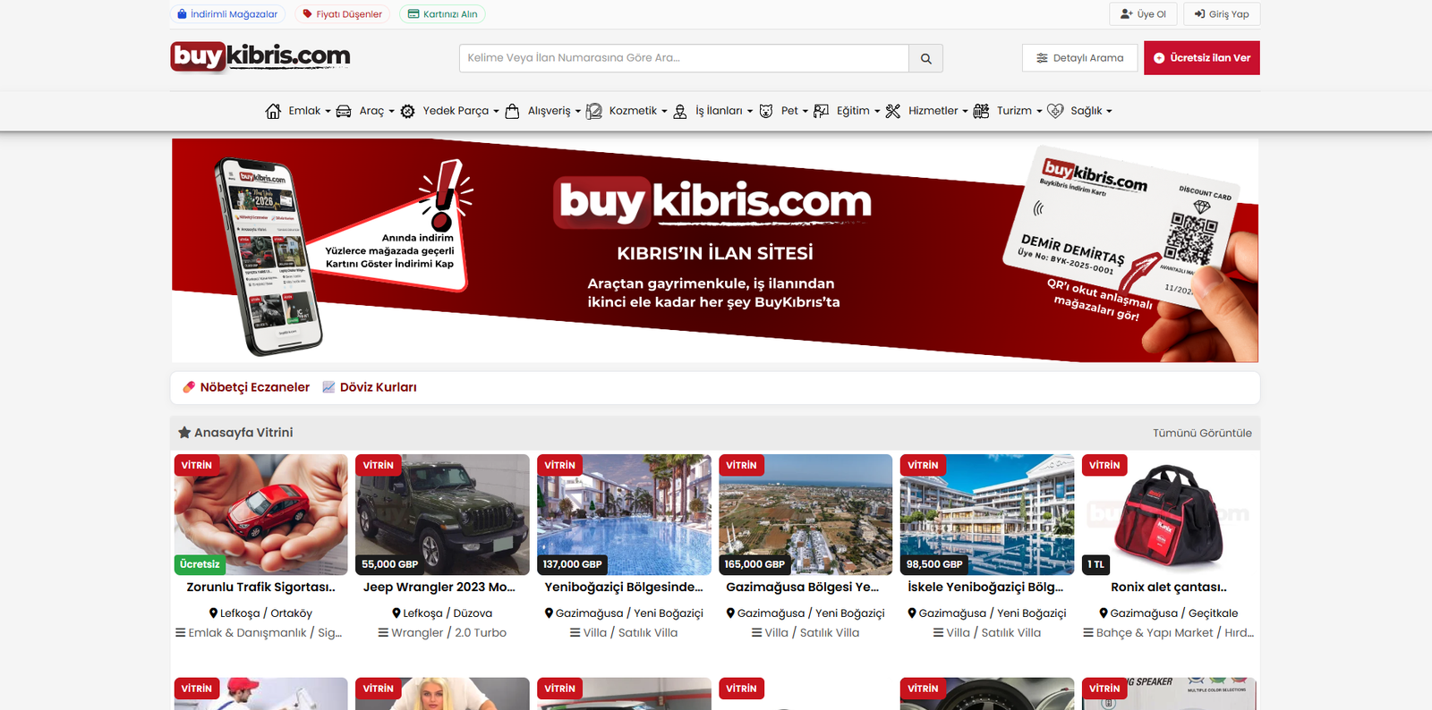 BuyKibris.com – İlan & Pazaryeri Yazılımı (Yönetim Paneli + Paketleme)